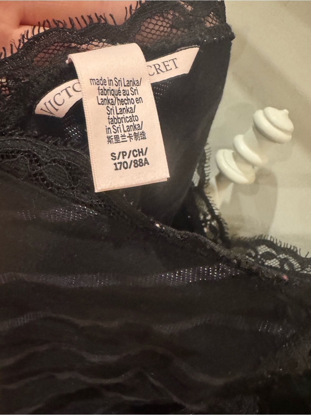 Victoria’s Secret Black Lace Sheer Stripe Cami Tank Top Y2K Size Small - Picture 2 of 2